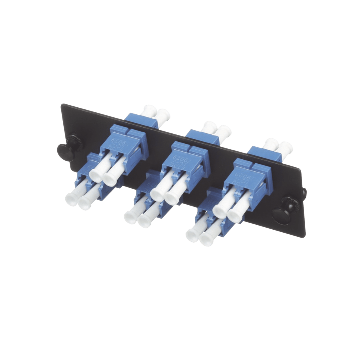 Placa Acopladora de Fibra Optica FAP, Con 6 Conectores LC Duplex (12 Fibras), Para Fibra Monomodo OS1/OS2, Color Azul - SILYMX