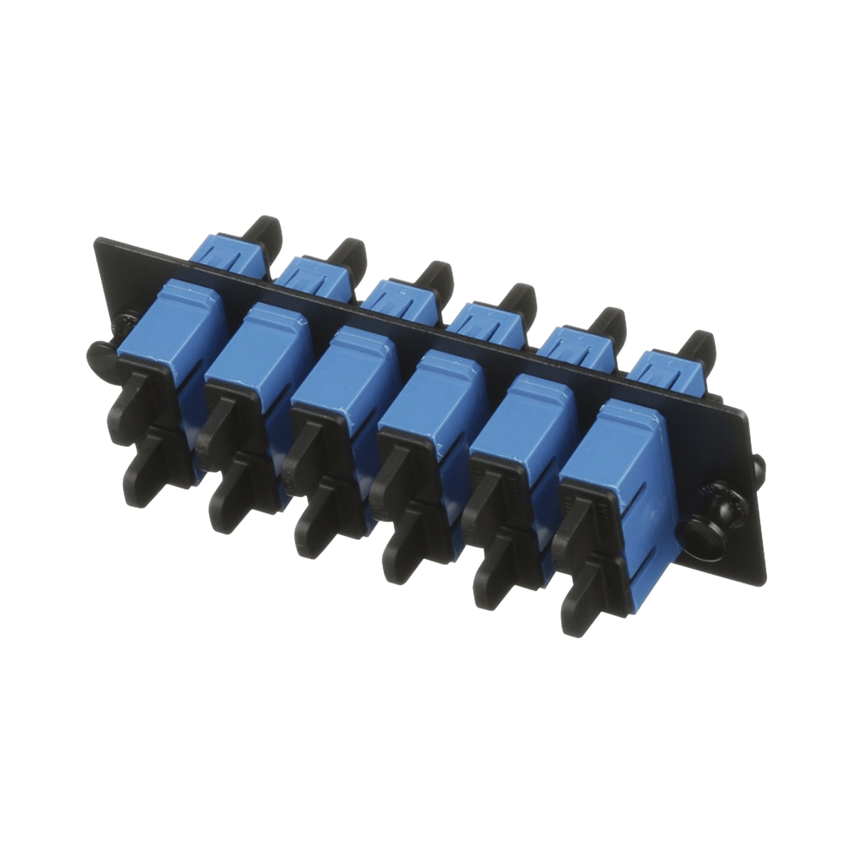 Placa Acopladora de Fibra Optica FAP, Con 6 Conectores SC Duplex (12 Fibras), Para Fibra Monomodo OS1/OS2, Color Azul - SILYMX