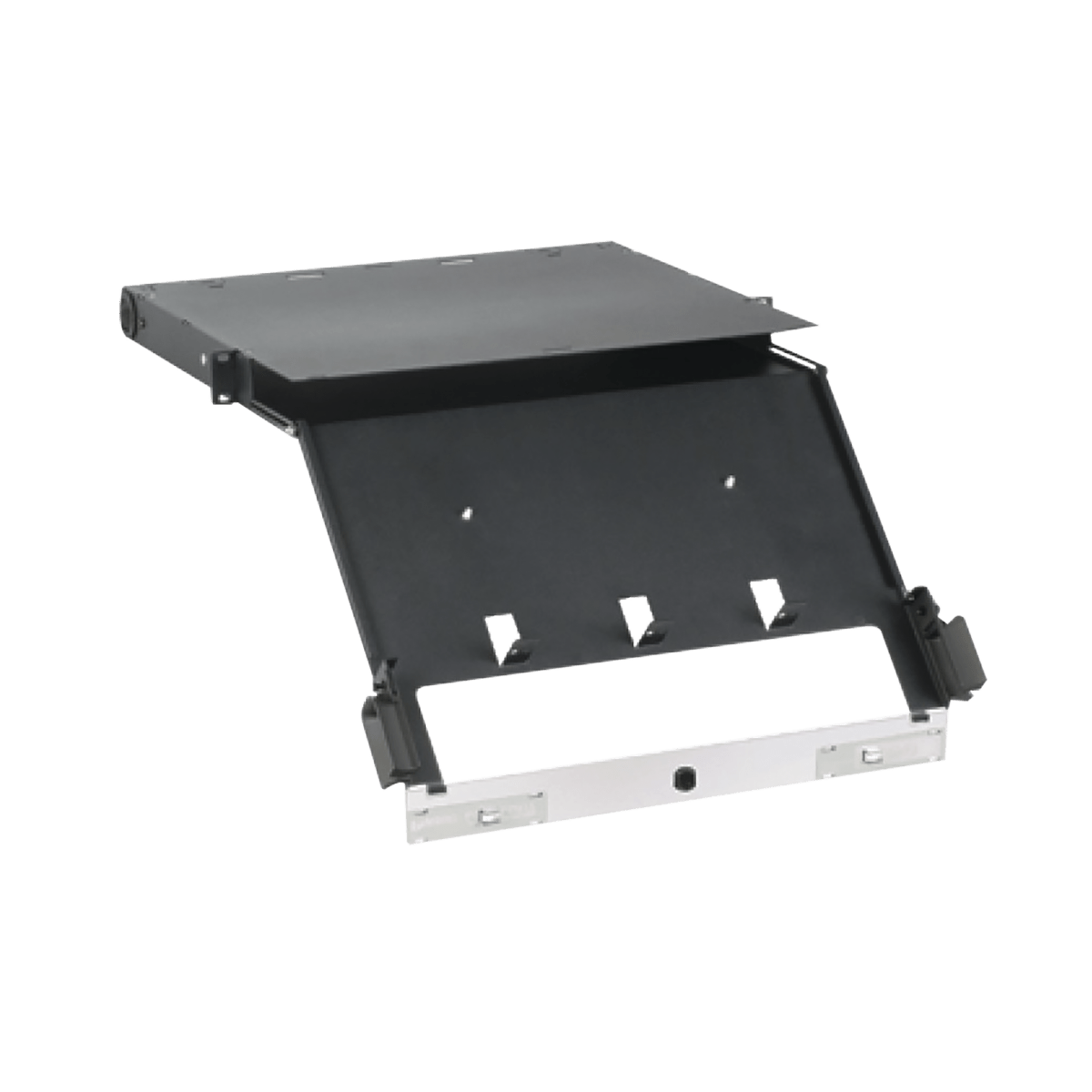Panel De Distribución De Fibra Óptica Acepta 4 Placas Fap O Fmp Bandeja Deslizable E Inclinable Hacia Abajo Hasta 96 Fibras Color Negro 1Ur - SILYMX