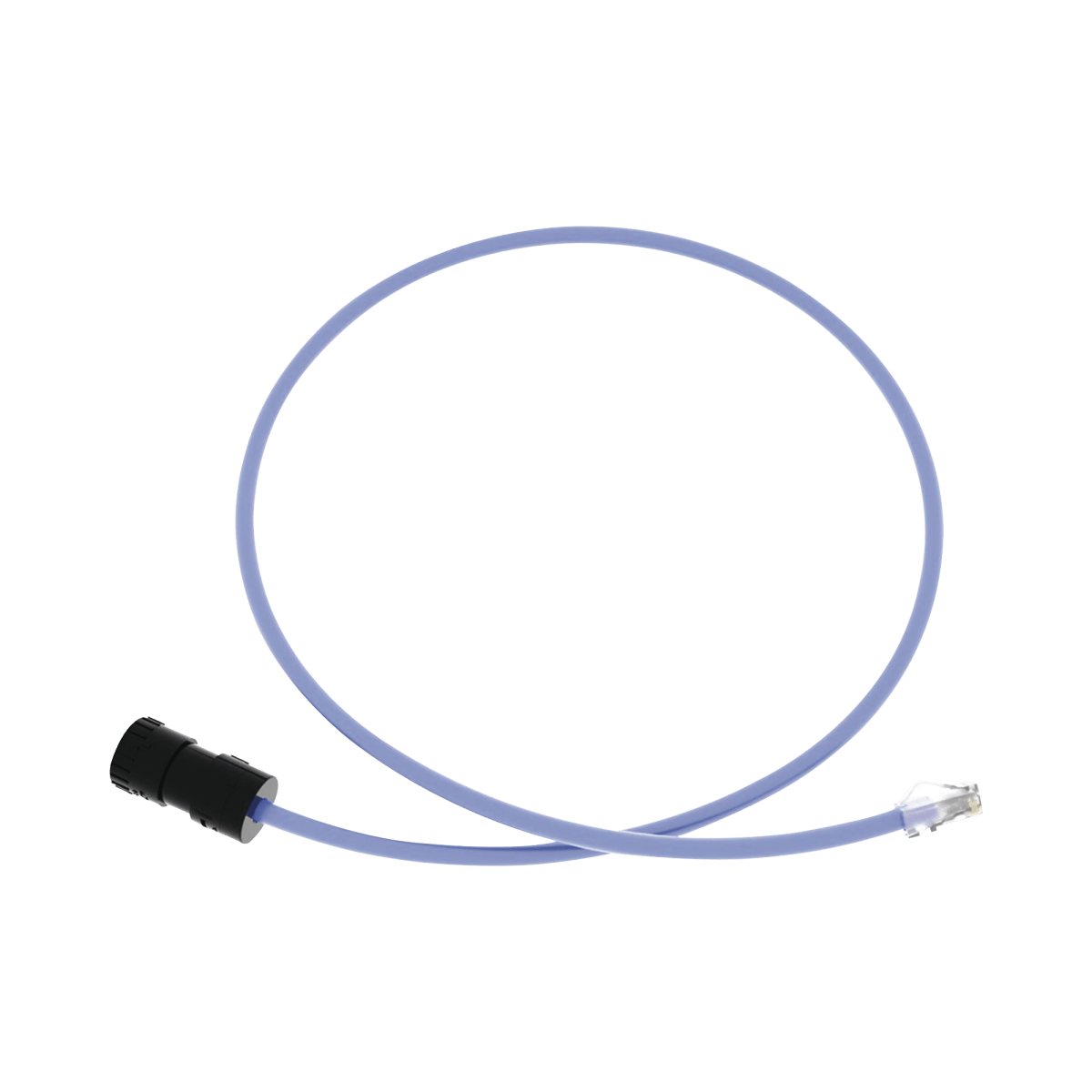 Cable De Conexión En Campo Jack A Plug Rj45 Categoría 6A Cmp (Plenum) 1 Metro Color Azul - SILYMX