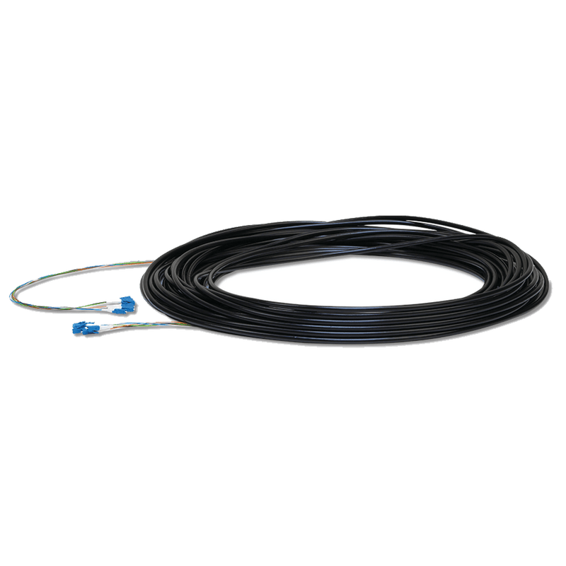 FiberCable de 60 m (200ft) Monomodo (SM) con conectores LC, ideal para equipos EdgeRouter, EdgeSwitch y EdgePoint. - SILYMX