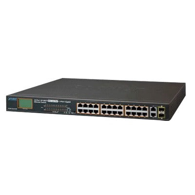 Switch No Administrable / 24 Puertos Rj45 10/100 Mbps Con Alimentacion Poe 802.3at / 2 Puertos Combo Rj45 / Sfp 10/100/1000 Mpbs / Recinto De Metal - SILYMX