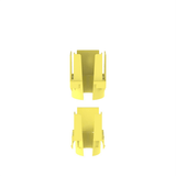 Tapa con 1 Salida a Tubo Corrugado de 1.5in (38mm), Para uso con Canaletas 2X2 FiberRunner™, Color Amarillo - SILYMX