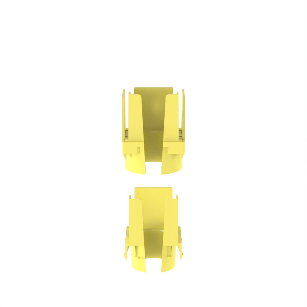 Tapa con 1 Salida a Tubo Corrugado de 1.5in (38mm), Para uso con Canaletas 2X2 FiberRunner™, Color Amarillo - SILYMX