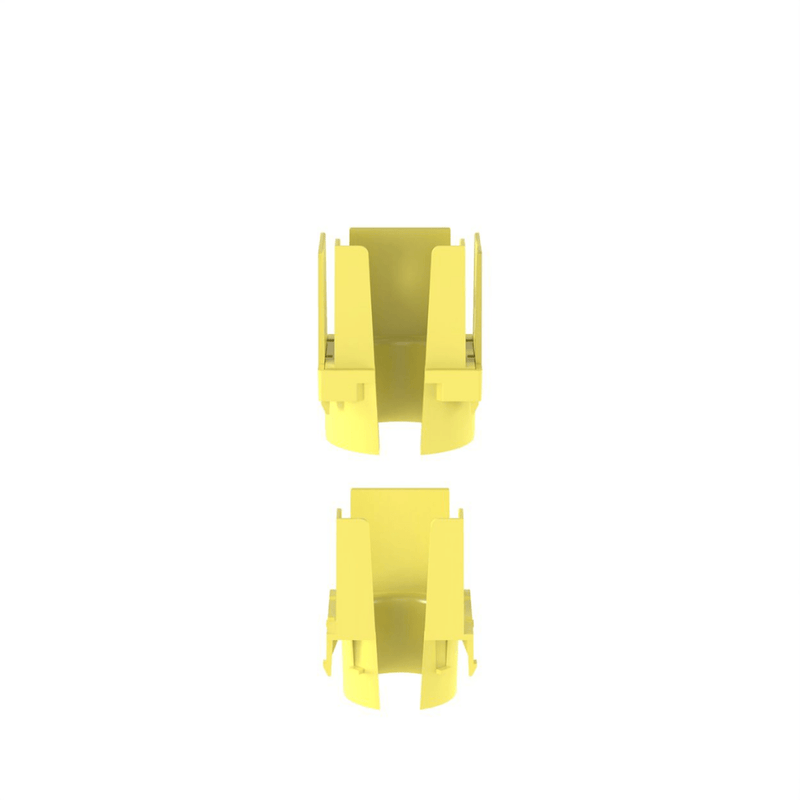 Tapa con 1 Salida a Tubo Corrugado de 1.5in (38mm), Para uso con Canaletas 2X2 FiberRunner™, Color Amarillo - SILYMX