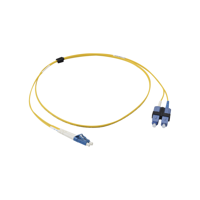 Jumper de Fibra Óptica Monomodo (OS2) XGLO Riser LC/UPC-SC/UPC Duplex OFNR Color Amarillo 1 Metro - SILYMX