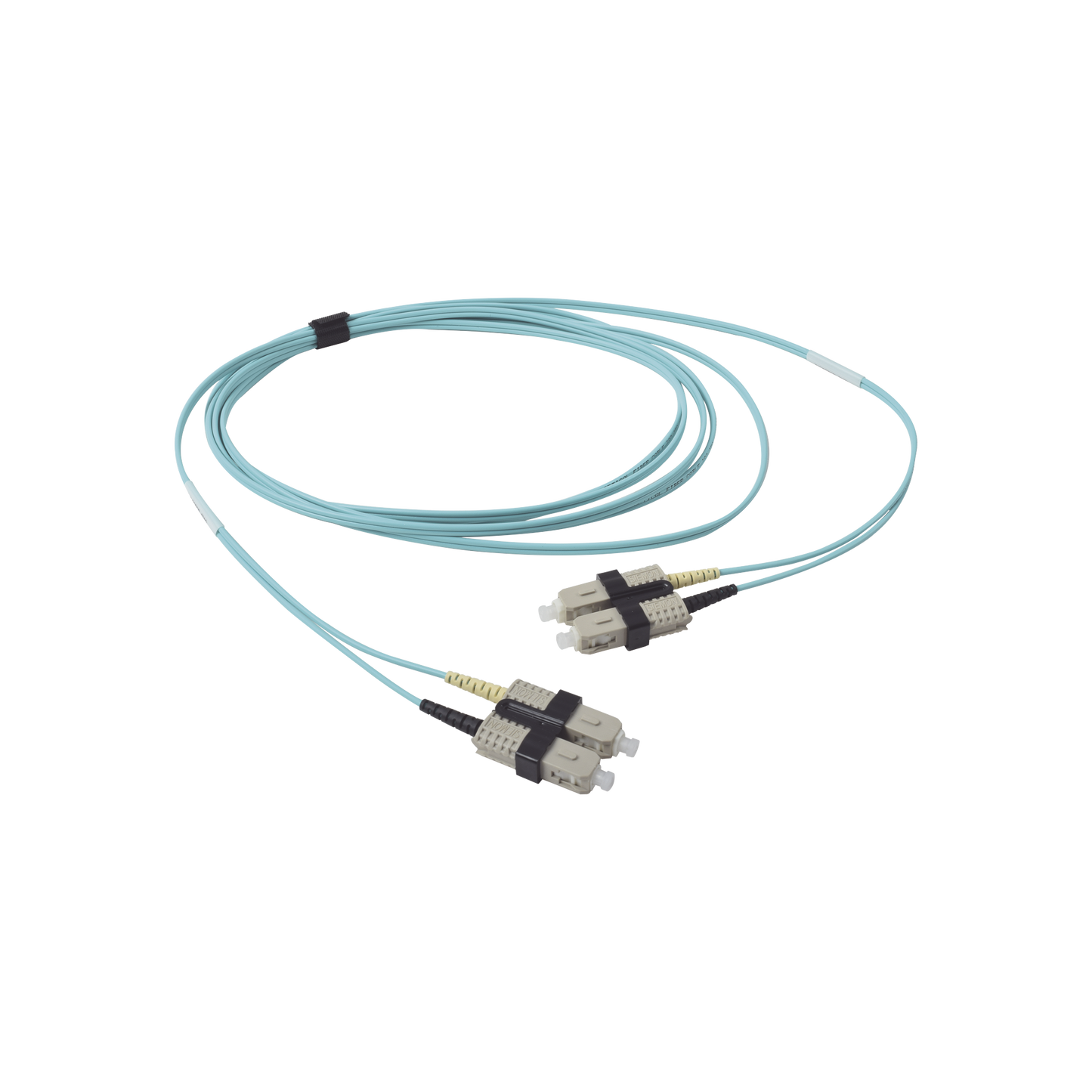 Jumper de Fibra Óptica Multimodo 50/125 OM3 XGLO SC-SC Duplex OFNR Color Aqua 3 Metros - SILYMX