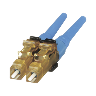 Conector de Fibra Óptica LC Duplex OptiCam, Monomodo 9/125 OS2, Pre-pulido, Color Azul - SILYMX