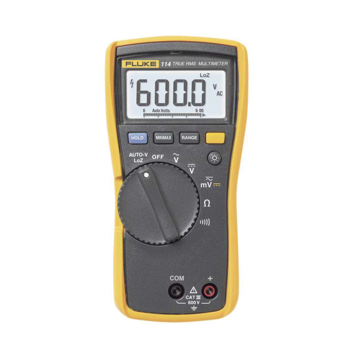 Multímetro Digital Básico para Electricista, Uso con Voltaje Máximo de 600 V y Pantalla LED Retroiluminada - SILYMX