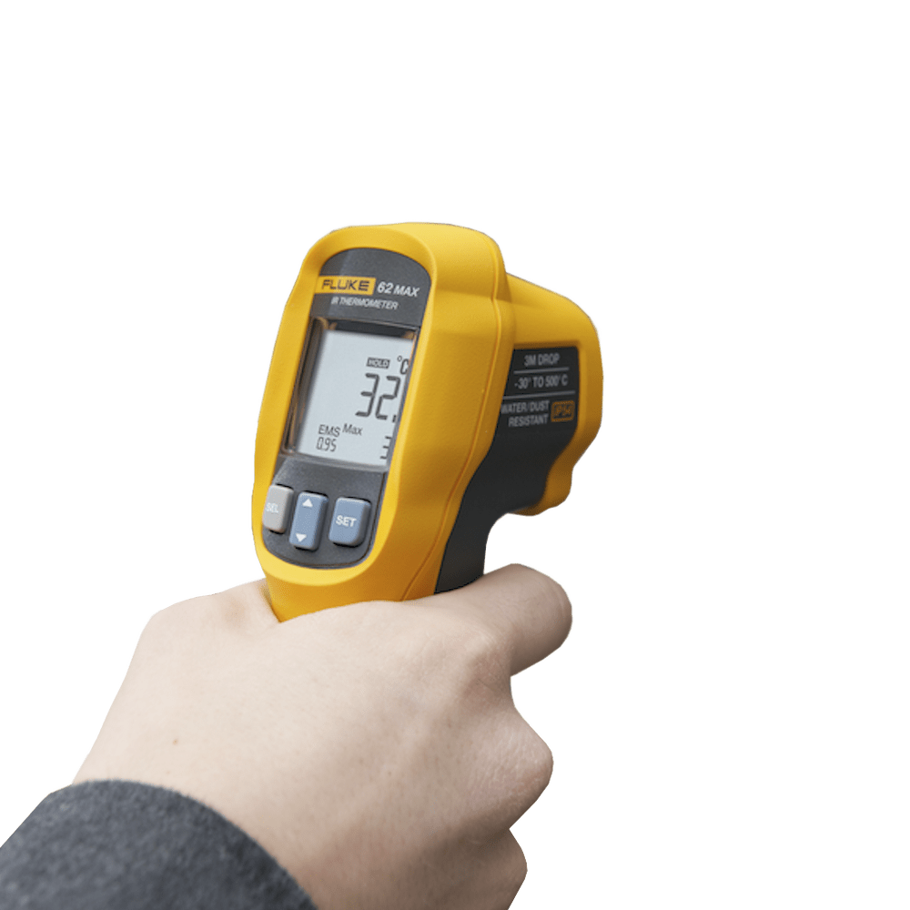 Termómetro IR Para Medición de Temperatura de -30ºC a 500ºC, Con Precisión +-1.0%, y Clasificación IP54 de Resistencia al Agua y Polvo - SILYMX