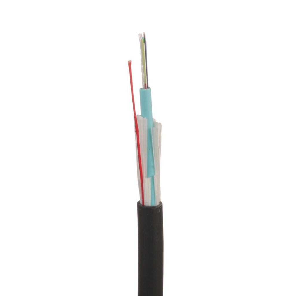 Cable de Fibra Óptica de 12 hilos, Multimodo OM4 50/125 Optimizada, Interior/Exterior, Loose Tube 250um, No Conductiva, OFNR (Riser), Precio Por Metro