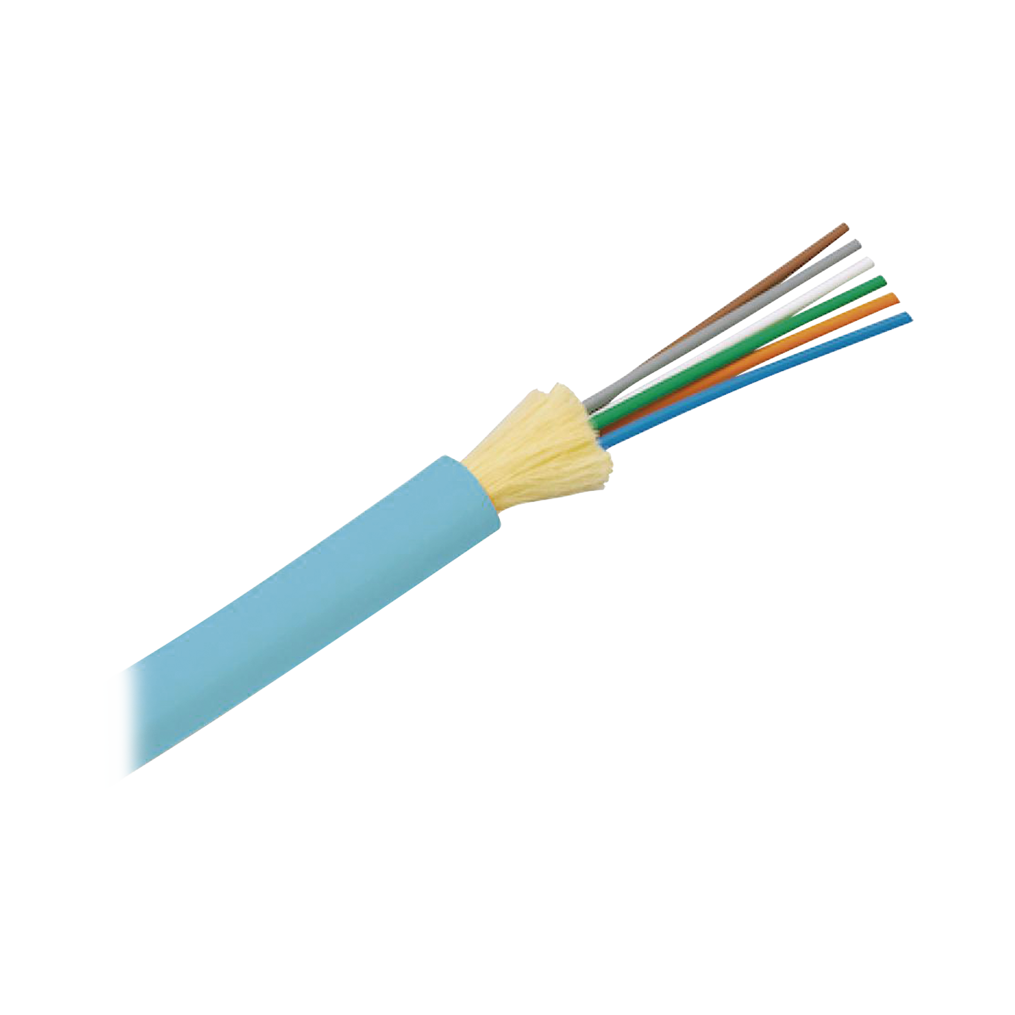 Cable De Fibra Óptica De 6 Hilos Multimodo Om3 50/125 Optimizada Interior Tight Buffer 900Um No Conductiva (Dieléctrica) Ofnr (Riser) Precio Por Metro - SILYMX