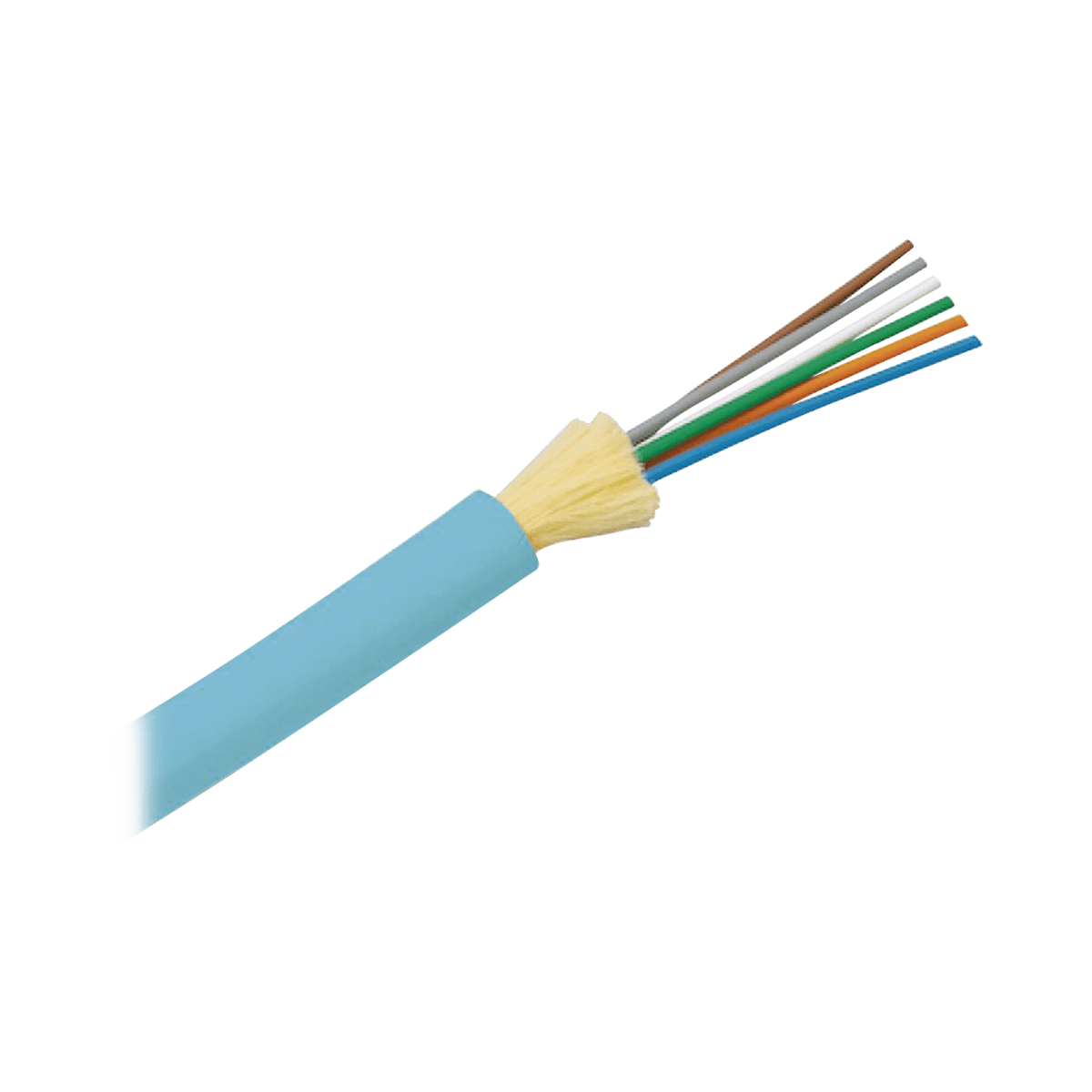 Cable de Fibra Óptica de 6 hilos Multimodo OM4 50/125 Optimizada Interior Tight Buffer 900um No Conductiva (Dieléctrica) OFNR (Riser) Precio Por Metro - SILYMX