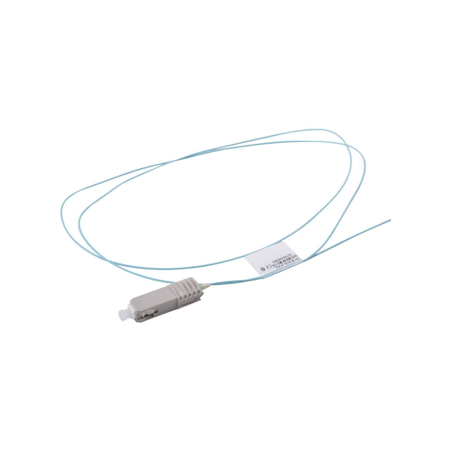 Pigtail de Fibra Óptica SC Simplex Multimodo OM3 XGLO 50/125 OFNR Color Aqua 1 Metro - SILYMX