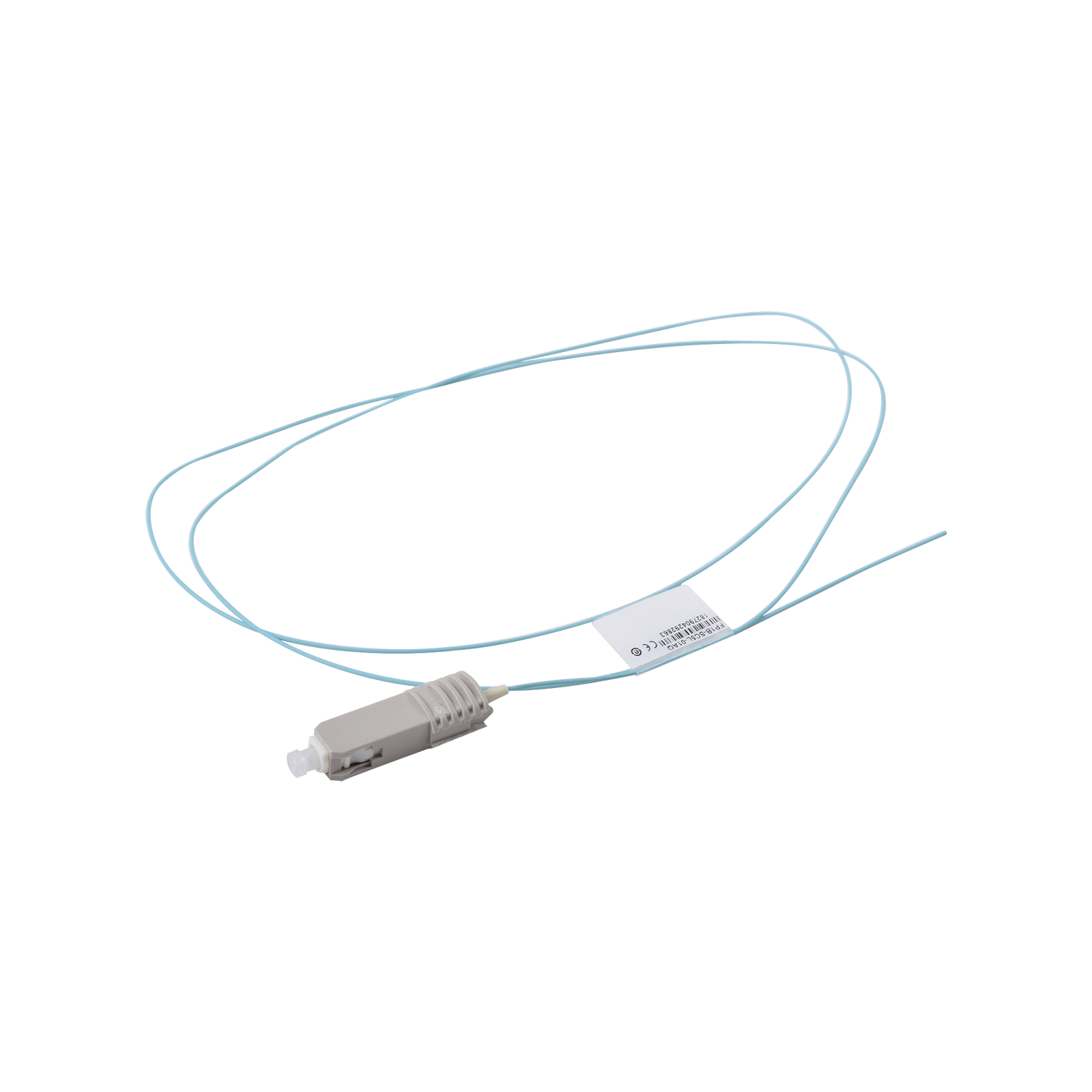 Pigtail de Fibra Óptica SC Simplex Multimodo OM3 XGLO 50/125 OFNR Color Aqua 1 Metro - SILYMX