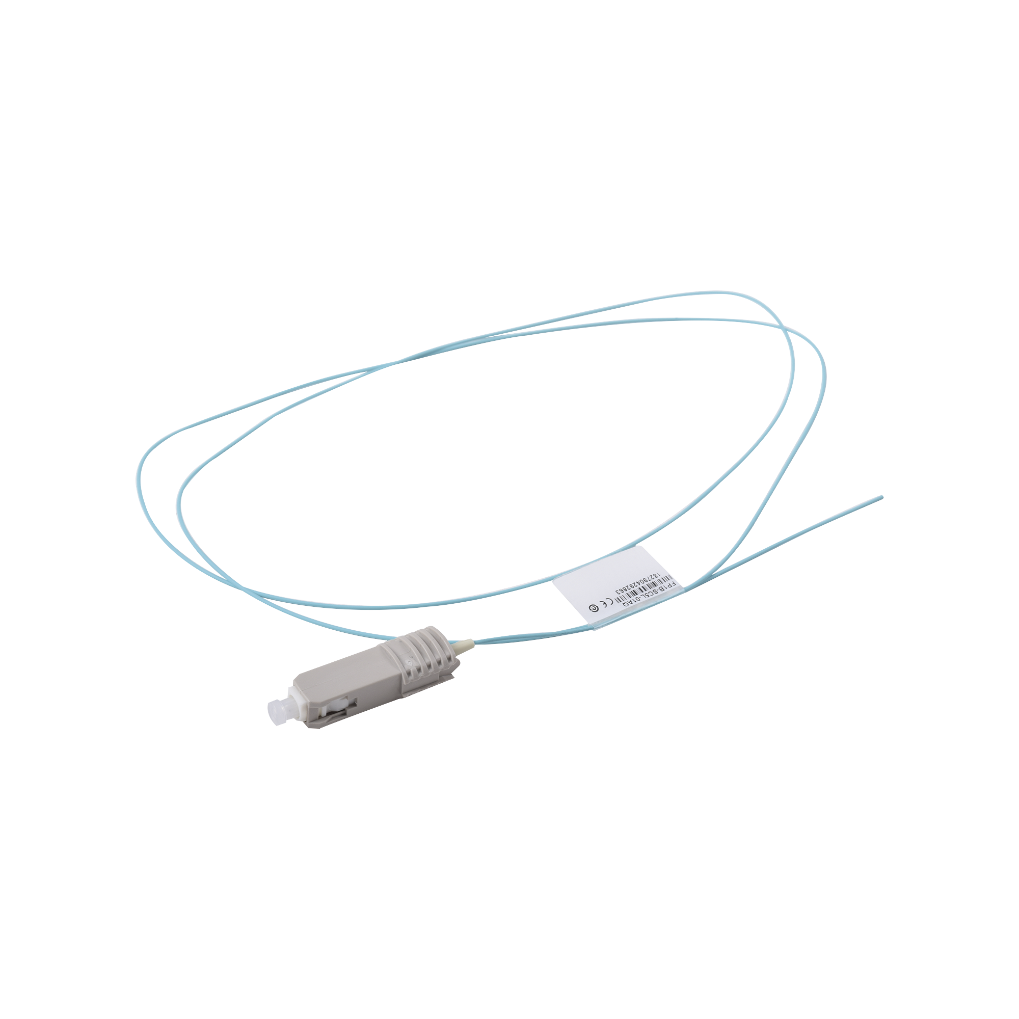 Pigtail de Fibra Óptica SC Simplex Multimodo OM3 XGLO 50/125 OFNR Color Aqua 1 Metro - SILYMX