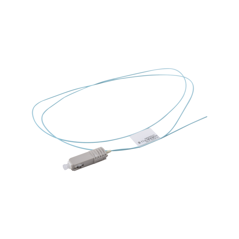 Pigtail de Fibra Óptica SC Simplex Multimodo OM3 XGLO 50/125 OFNR Color Aqua 1 Metro - SILYMX