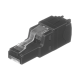 Plug RJ45 UTP Instalación Recta Terminación en Campo Certificable Compatible con Cat5e Cat6 y Cat6A Color Negro - SILYMX