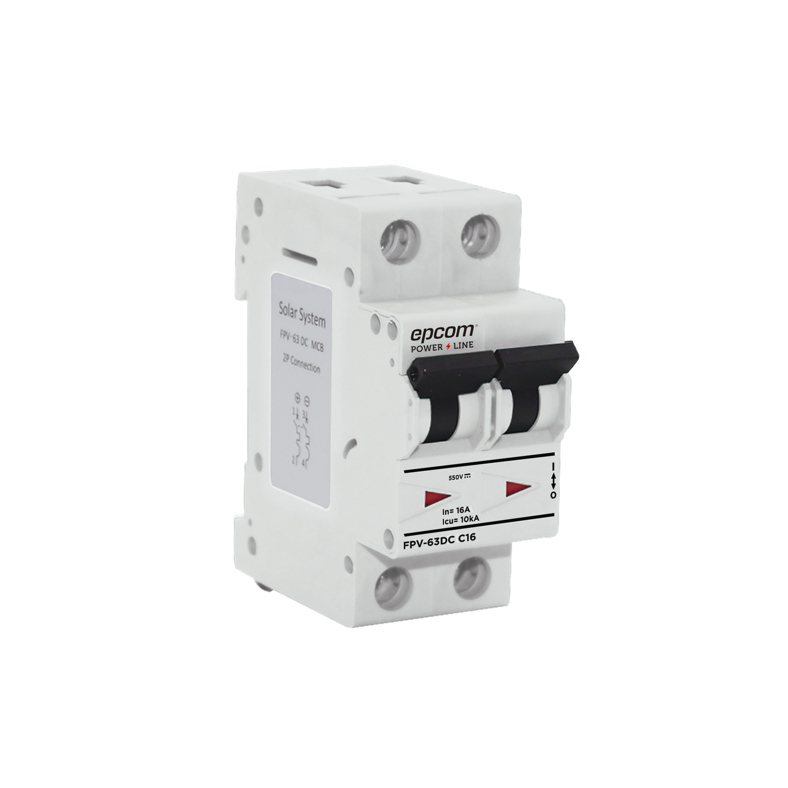 Protección Térmica 2P 16A Corriente Directa 800 Vcc para Aplicación Fotovoltaica Montaje Riel DIN FPV63 - SILYMX