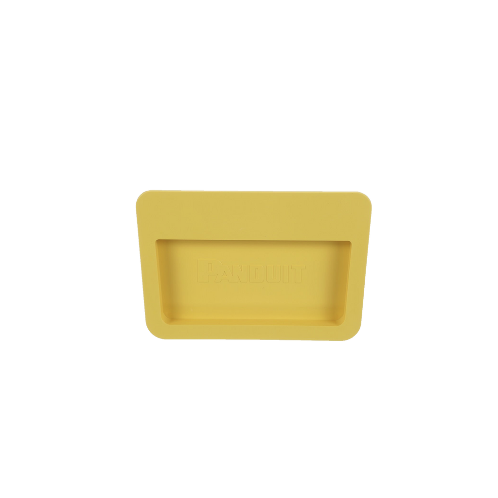 Tapa Final Para Canaletas FiberRunner™ 6x4, de Instalación a Presión, Color Amarillo