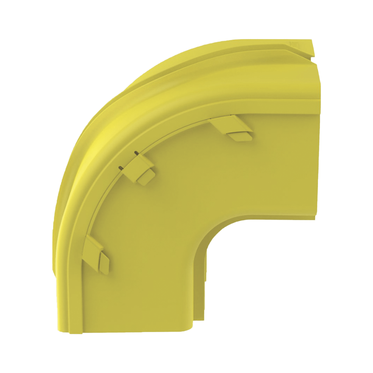 Bajada Vertical Exterior de 90º sin Tapa, Para uso con Canaletas 6X4 FiberRunner™, Color Amarillo - SILYMX