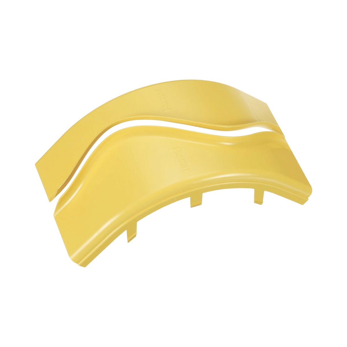 Tapa de Bajada Vertical Exterior de 90º, Para uso con Canaletas 6X4 FiberRunner™, Color Amarillo - SILYMX