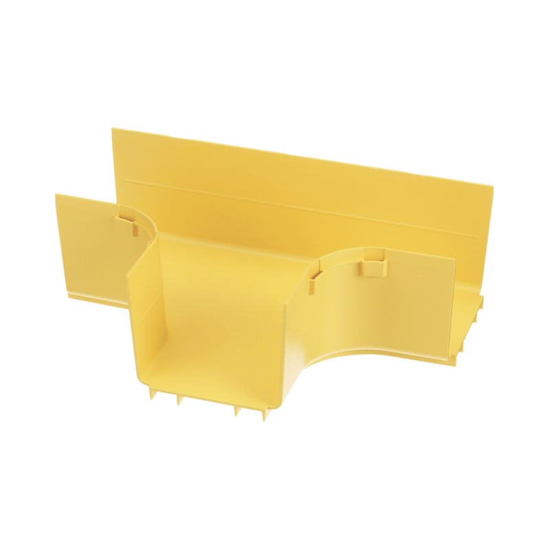 Accesorio en T Horizontal, Con Ángulos a 90º, Para Canaletas FiberRunner™ 4X4, Color Amarillo - SILYMX