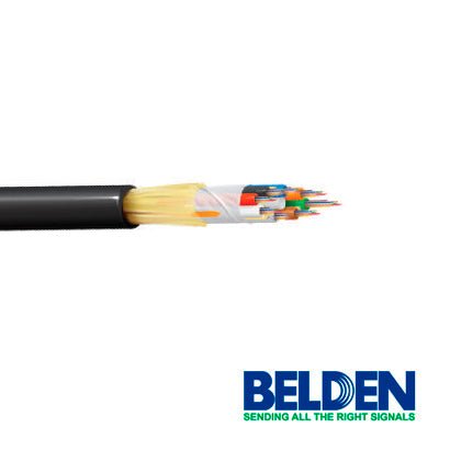 Belden Cable Fibra Óptica OM4 de 6 Hilos para Exteriores Multimodo Negro - Precio por Pie FS4L006NF - SILYMX