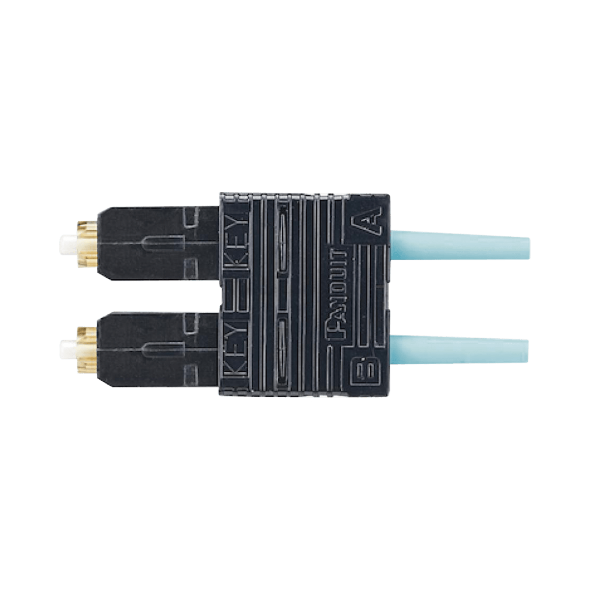 Conector de Fibra Óptica SC Duplex OptiCam Multimodo 50/125 OM3/OM4 Pre-pulido Color Aqua - SILYMX