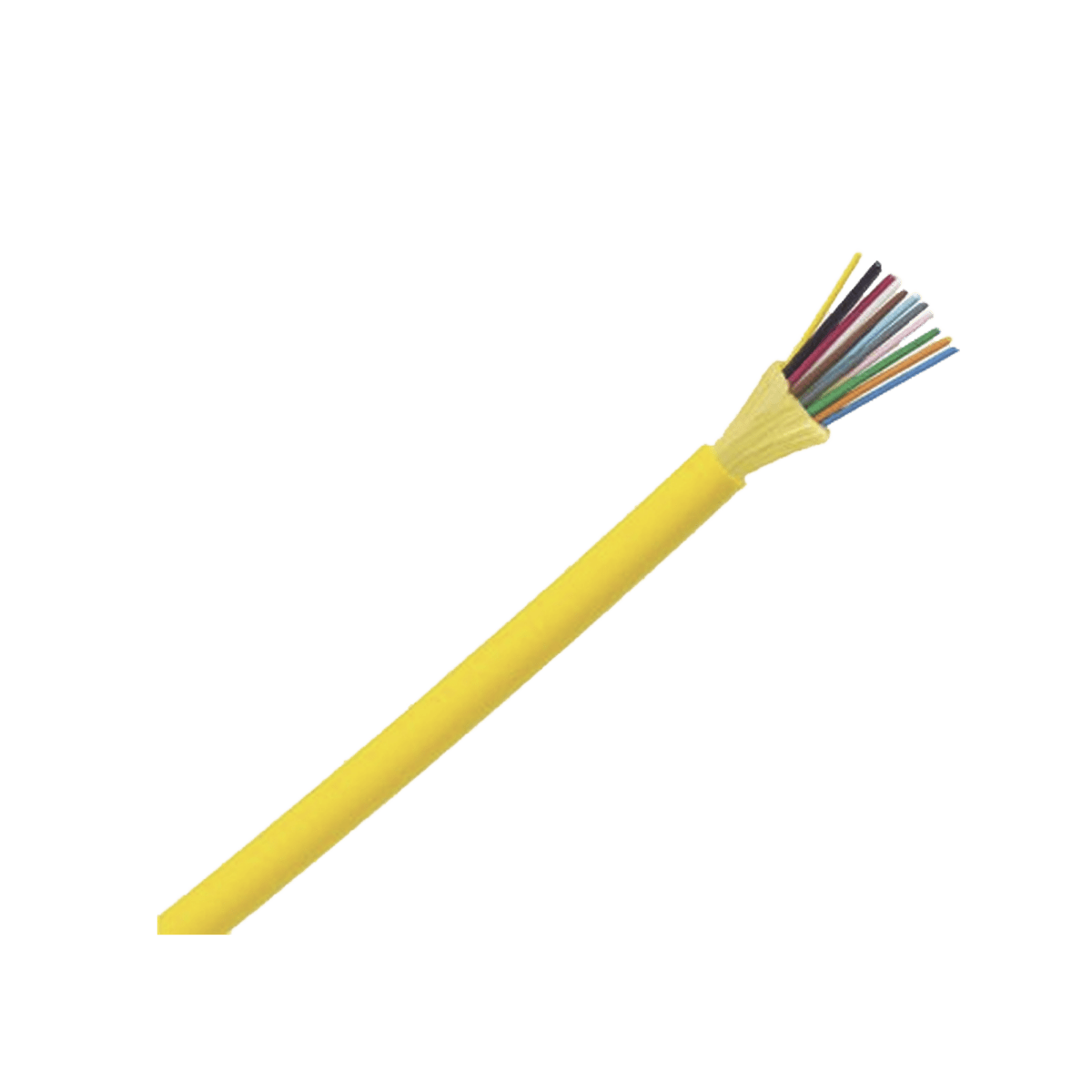 Cable de Fibra Óptica de 12 hilos Monomodo OS2 9/125 Interior Tight Buffer 900um No Conductiva (Dieléctrica) OFNP (Plenum) Precio Por Metro - SILYMX