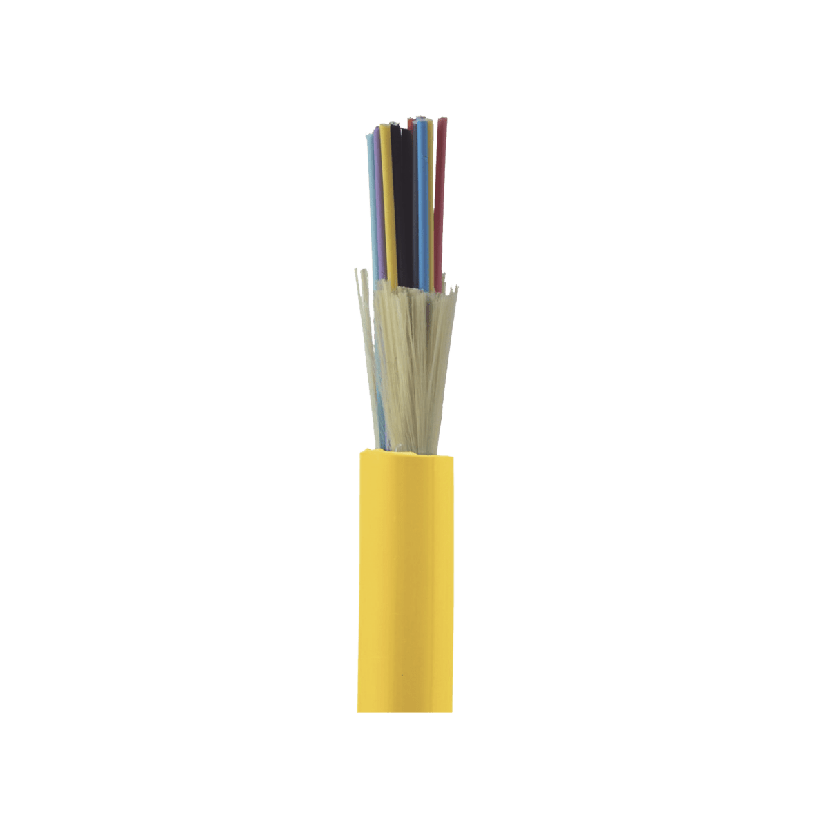 Cable de Fibra Óptica de 24 hilos, Monomodo OS2 9/125, Interior, Tight Buffer 900um, No Conductiva (Dieléctrica), OFNP (Plenum), Precio Por Metro - SILYMX