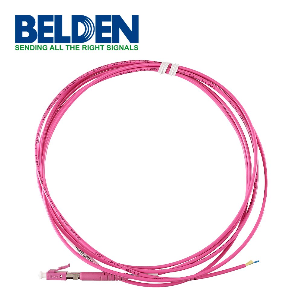 Adaptador Fibra Ciego Belden Ax100066pigtail Fibra Belden Ft4lc2mmps01 Lc Simplex 2 Mts Om4 - SILYMX