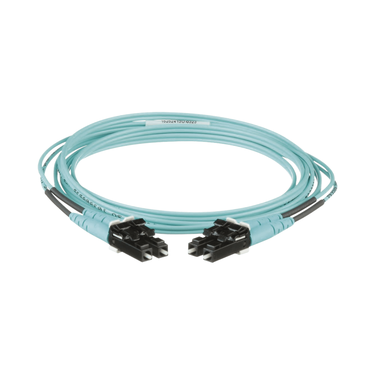 Jumper de Fibra Optica Multimodo 50/125 OM3, LC-LC Duplex, OFNR (Riser), Color Aqua, 2 Metros - SILYMX