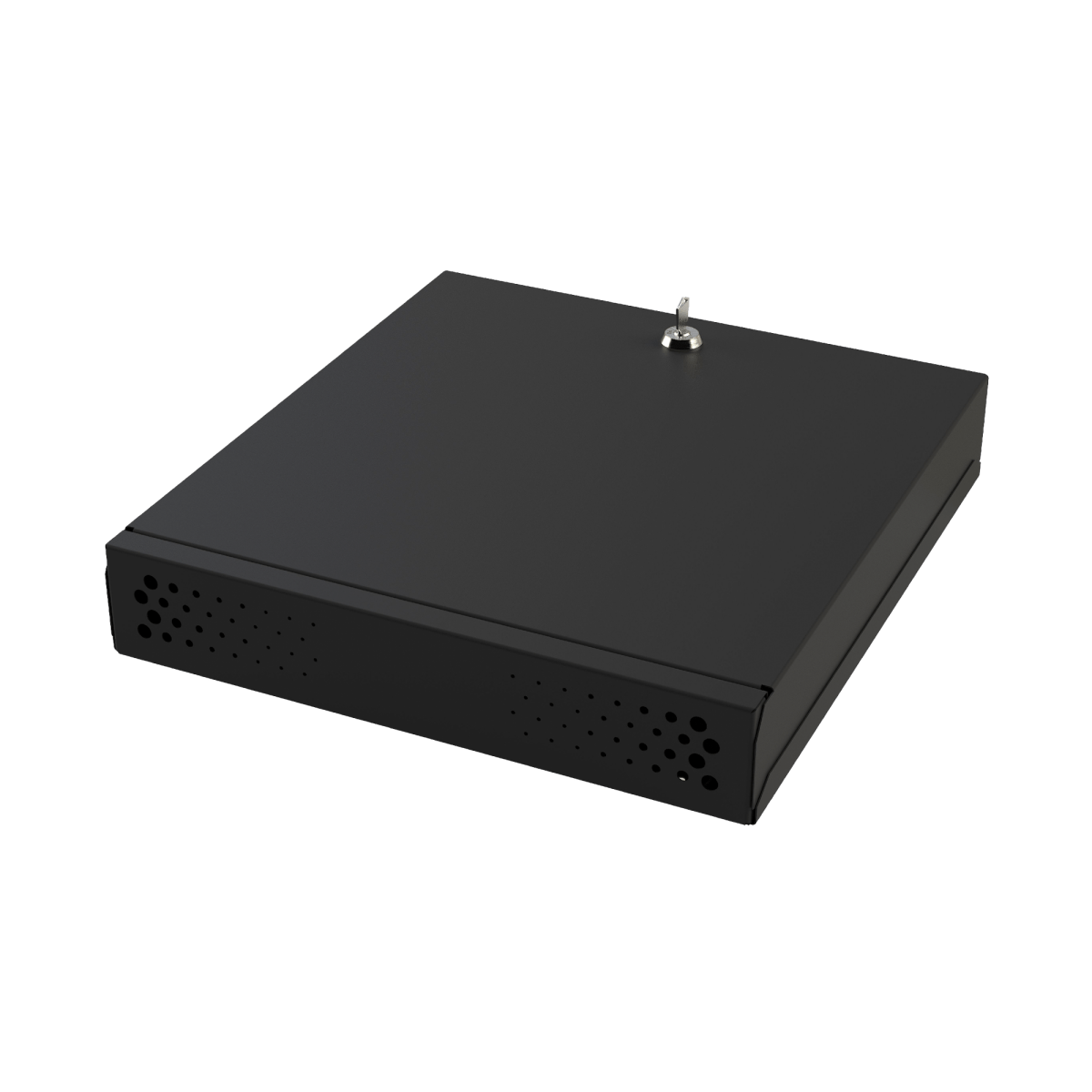 Gabinete Metálico de Seguridad para DVR/NVR. Tamaño Max. de DVR/NVR: 315 x 62 x 288 mm (An. x Al. x Prof.) - SILYMX