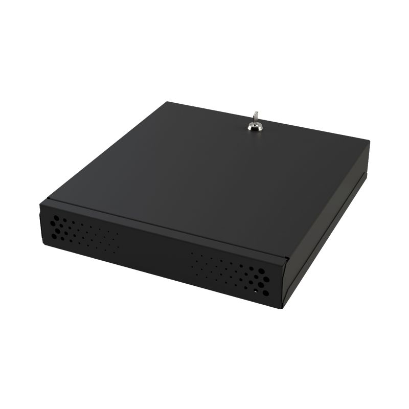 Gabinete Metálico de Seguridad para DVR/NVR. Tamaño Max. de DVR/NVR: 315 x 62 x 288 mm (An. x Al. x Prof.) - SILYMX