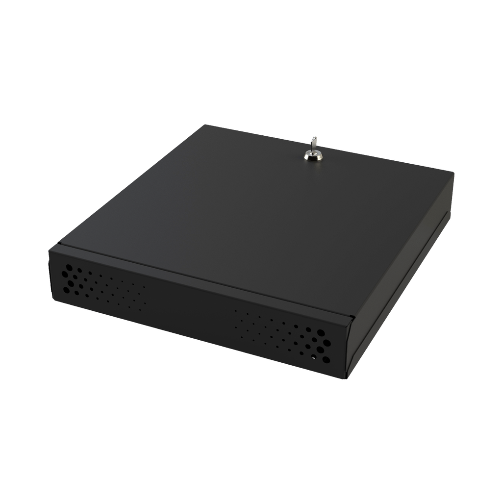 Gabinete Metálico de Seguridad para DVR/NVR. Tamaño Max. de DVR/NVR: 315 x 62 x 288 mm (An. x Al. x Prof.) - SILYMX