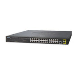 Switch Administrable Capa 2 de 24 Puertos Gigabit 10/100/1000T, 2 Puertos SFP 100/1000X , Cuenta con una Interfaz de Consola - SILYMX
