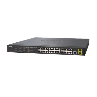 Switch Administrable Capa 2 de 24 Puertos Gigabit 10/100/1000T, 2 Puertos SFP 100/1000X , Cuenta con una Interfaz de Consola - SILYMX