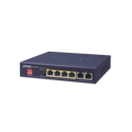 Switch No Administrable 4 Puertos 10/100/1000T 802.3at PoE + 2 Puertos 10/100/1000T de Uplink para Escritorio