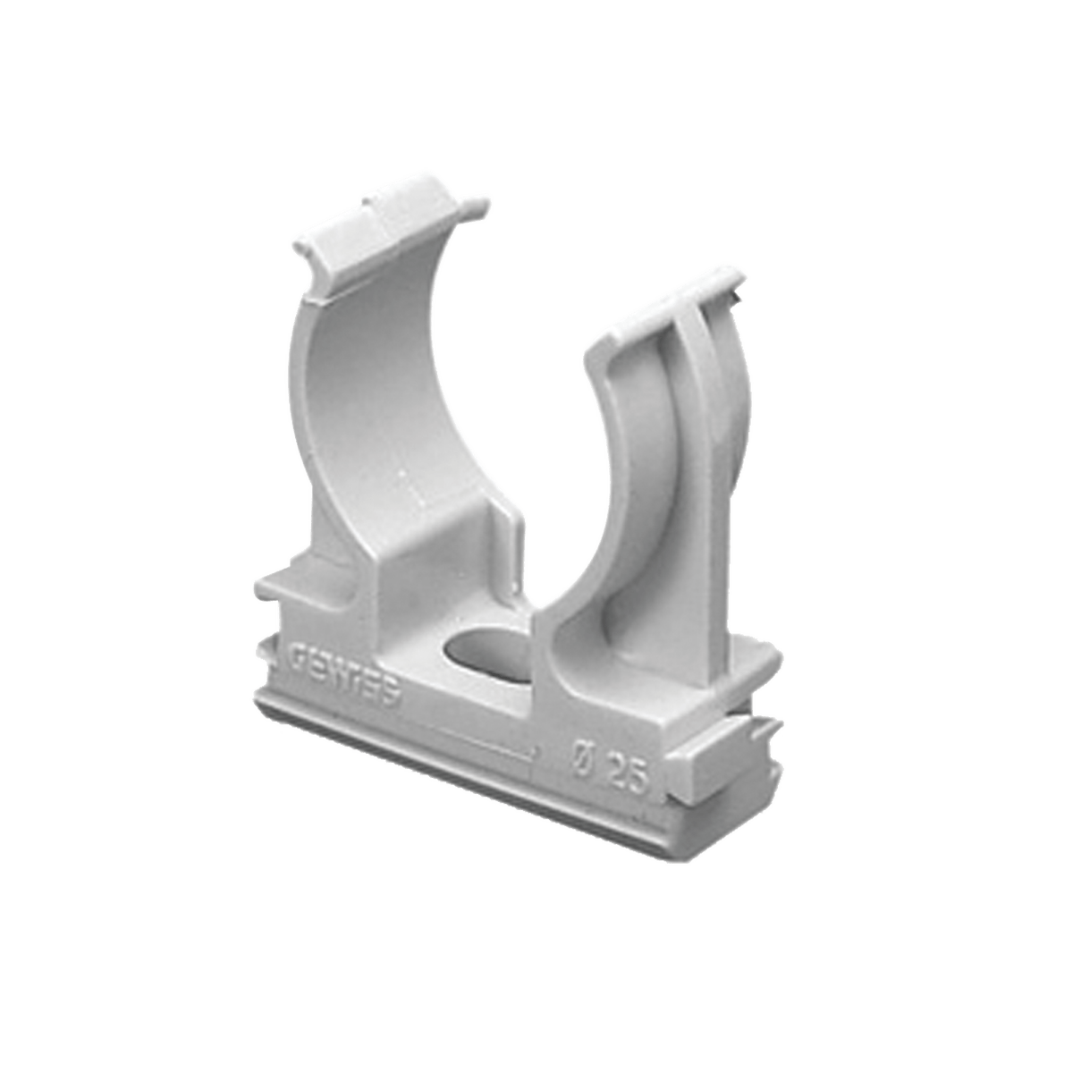 Soporte de presión (Abrazadera), PVC Auto-extinguible, abierto para tubería de 50 mm - SILYMX