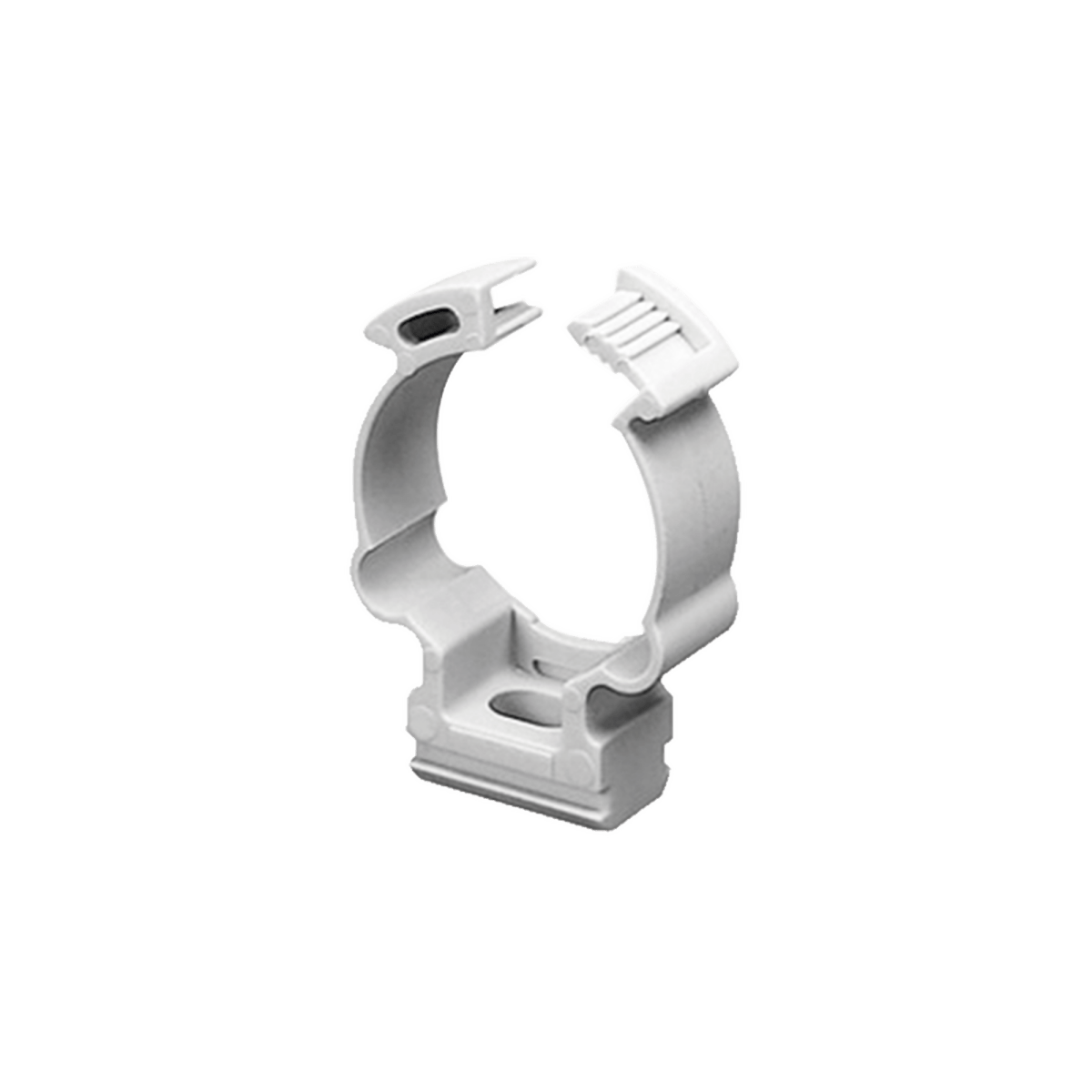 Soporte de collar (Abrazadera), PVC Auto-extinguible, cerrado para tubería de 40 mm - SILYMX