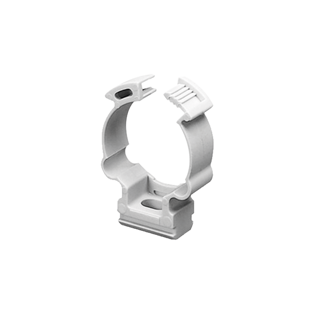 Soporte de collar (Abrazadera), PVC Auto-extinguible, cerrado para tubería de 50 mm