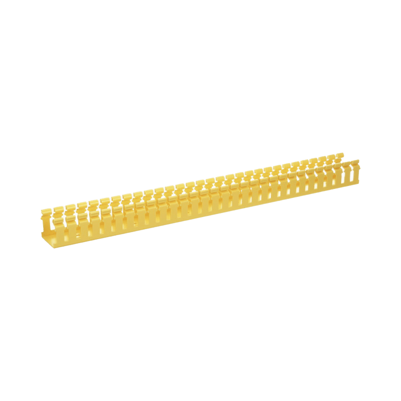 Canaleta Ranurada de PVC sin Tapa Tipo H (Tapa Abisagrada) 2 in de Ancho 2 in de Alto y 1828.8 mm de Largo Color Amarillo - SILYMX