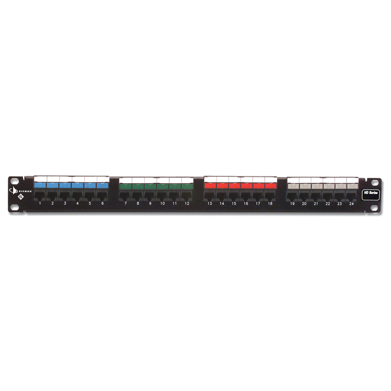 Patch Panel UTP HD6 Categoría 6 de 24 puertos Plano 1UR - SILYMX