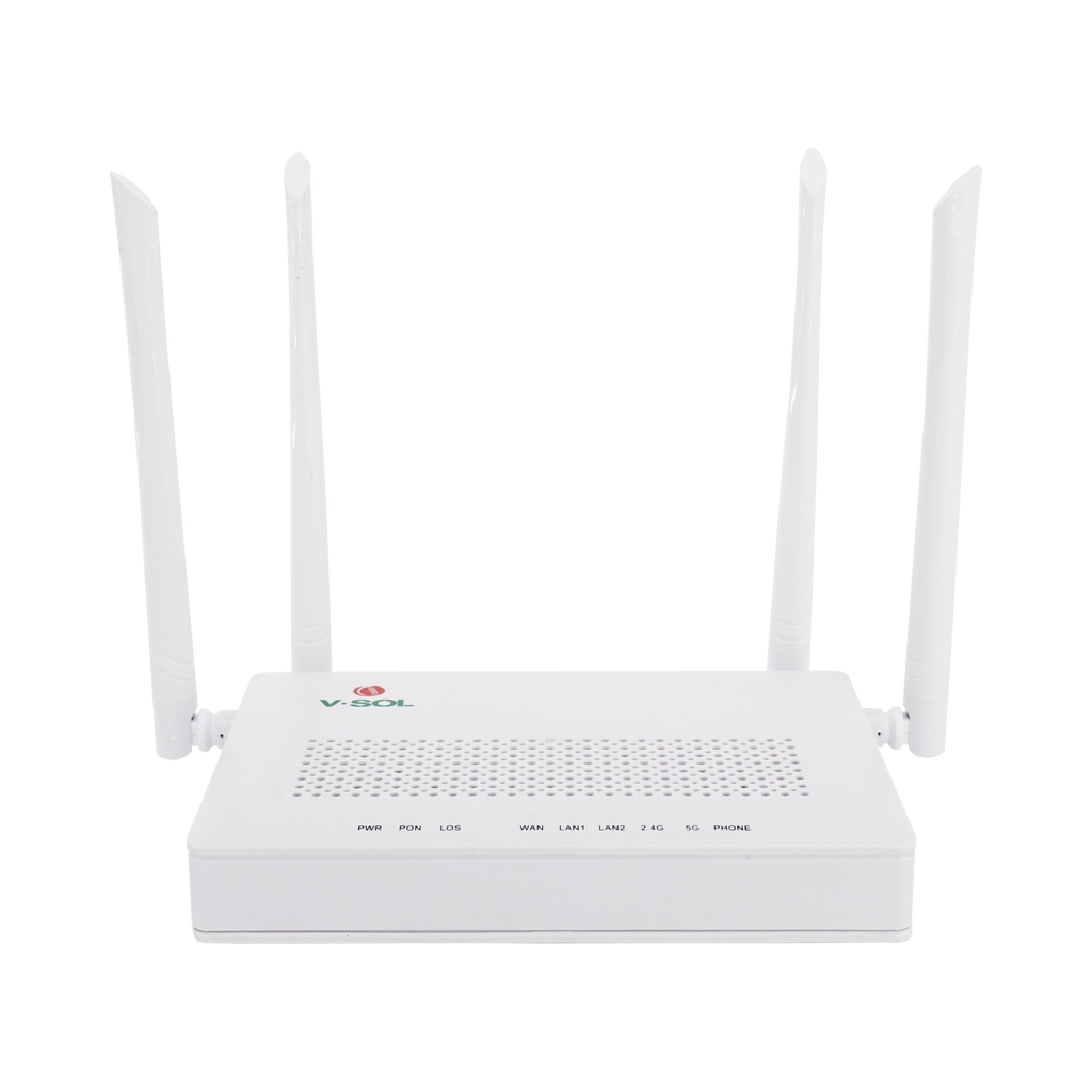 ONU Dual G/EPON con Wi-Fi AC de doble banda, 1 puerto SC/UPC + 2 puertos LAN Gigabit + 1 puerto FXS - SILYMX