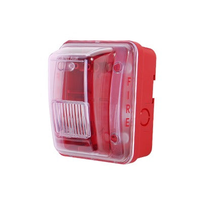 Cubierta para instalar sirenas estrobo en exterior compatible con estrobos sirenas Hochiki color rojo - SILYMX