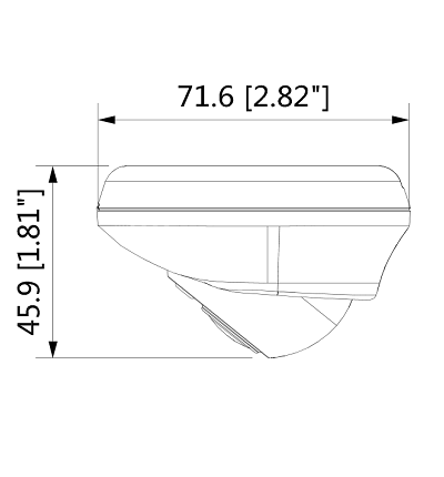 DAHUA HMW3200L - Camara Mini Domo 1080p/ Especial para DVR Movil/ Lente 2.1 mm/ 139 Grados de Apertura/ Microfono Integrado/ IR de 3 Mts/ Uso Interior - SILYMX