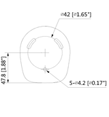 DAHUA HMW3200L - Camara Mini Domo 1080p/ Especial para DVR Movil/ Lente 2.1 mm/ 139 Grados de Apertura/ Microfono Integrado/ IR de 3 Mts/ Uso Interior - SILYMX