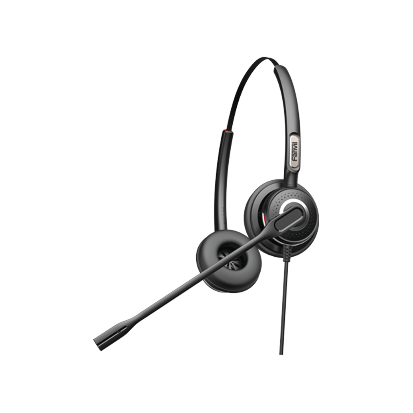 Diadema binaudal (duo) con tecnología antishock para teléfonos IP FANVIL y Polycom con micrófono de cancelación de ruido, larga durabilidad - SILYMX