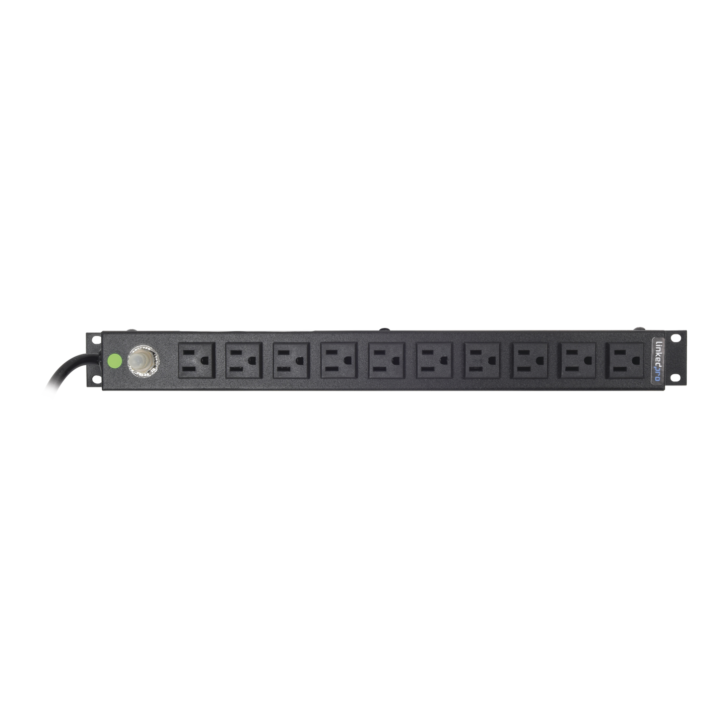 Tomacorriente Horizontal (PDU) de 10 Contactos (NEMA 5-15R) Rack 19" 1UR. Voltaje Entrada/Salida: 120Vca/15A - SILYMX